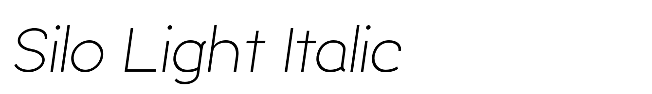 Silo Light Italic